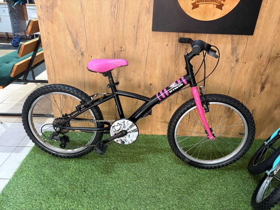 Bicicleta copii B-Twin cu roti pe 20'' cu schimbator Shimano