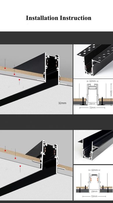 Рельсы Магнитные треки для гипсокартона