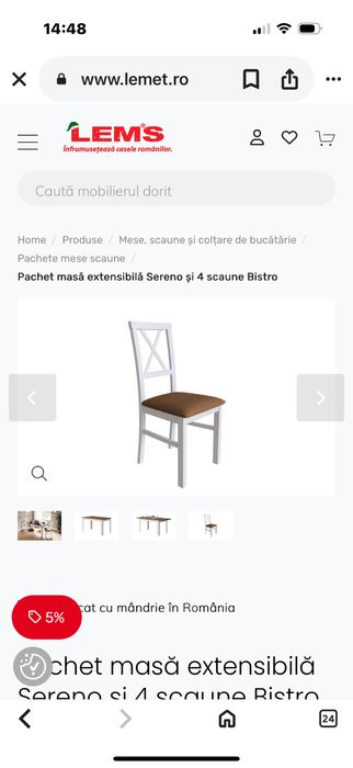 Set masa cu 4 scsune