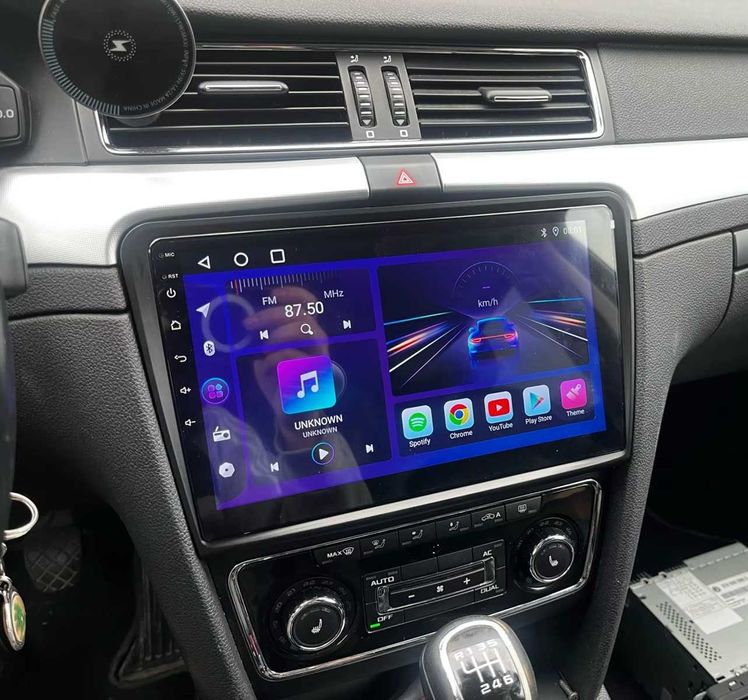 Мултимедия 10" за SKODA SUBER 2 Android 14 CARPLAY навигация RDS DSP