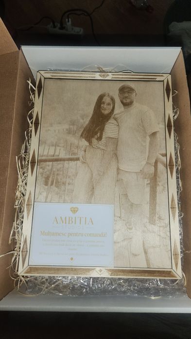 Tablou personalizat - Gravura personalizată pe lemn - Preview gratuit