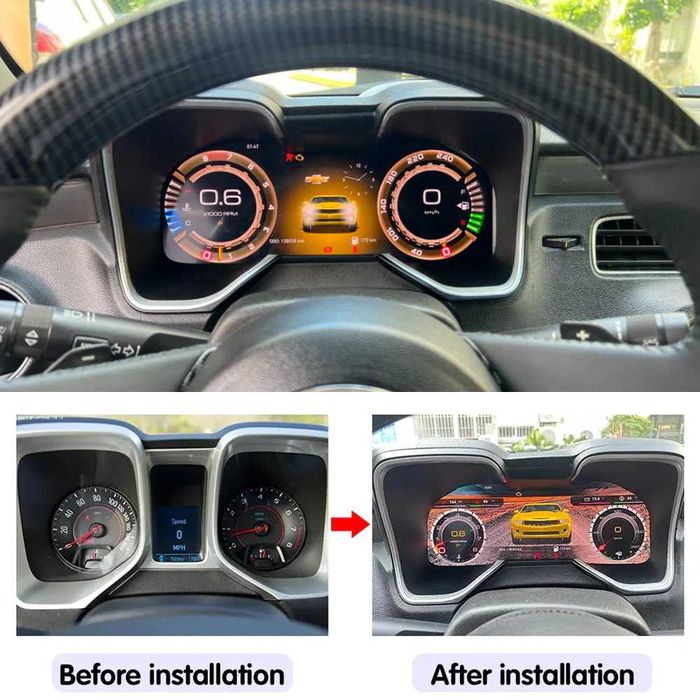 Дигитален километраж LCD 12.3" Chevrolet Camaro 2010-2015 LINUX SYSTEM