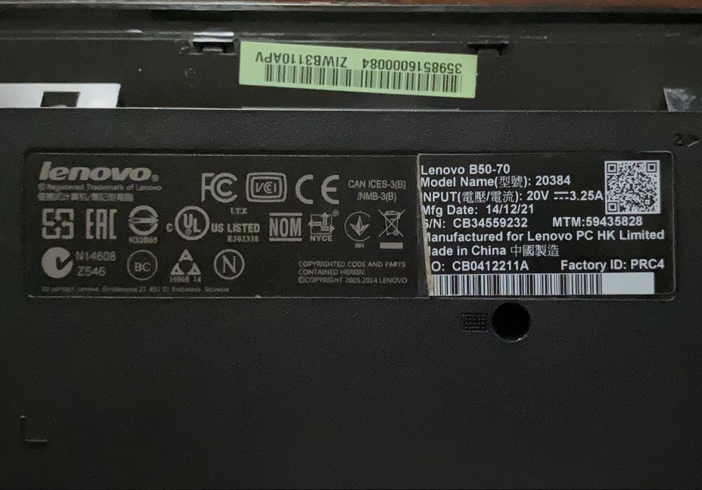 Ноутбук Lenovo B50-40