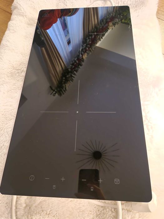 Plită Dublă Inducție IKEA TILLREDA – Portabilă, Albă, 2 zone de gătit