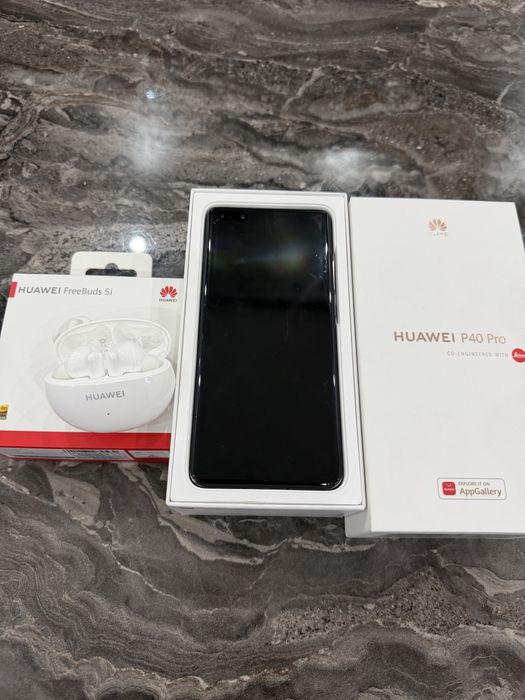 HUAWEI P40 PRO 256GB BLACK  с слушалки HAUWEI FreeBods 5i