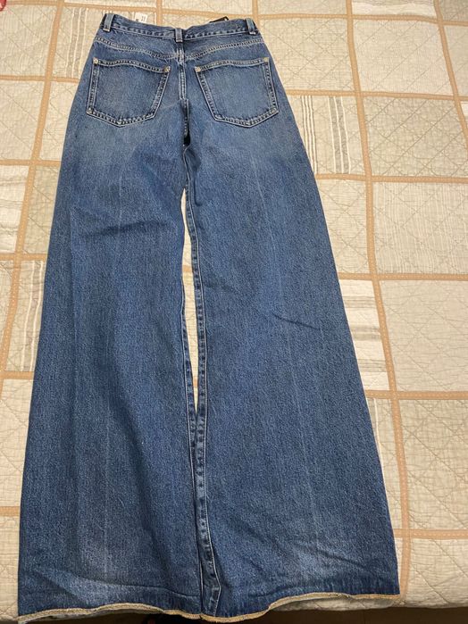 Нови palazzo дънки Massimo Dutti, wide leg blue, размер 36