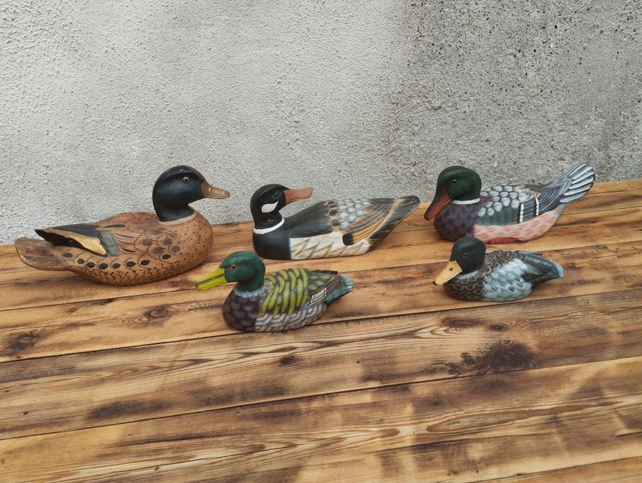 Ръчно изработено и боядисано дървено пате