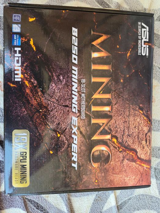 Метеринская плата Asus b250 mining expert  + процессор