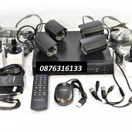 Комплект видеонаблюдение Dvr,  + 4 камери камера CCTV