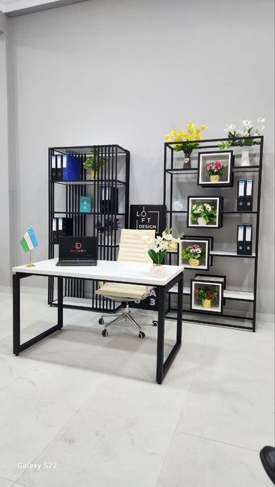 Stol, stul, loft uslubidagi barcha mebellar Samarqanddagi do'konimizda