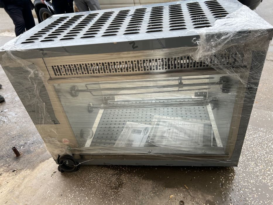 Професионален газов грил за пилета – 12 пилета – ЧИСТО НОВ