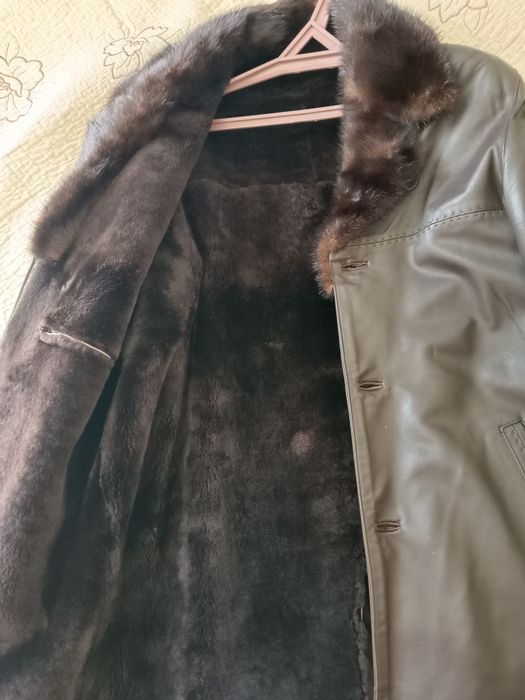 Кожаная дубленка