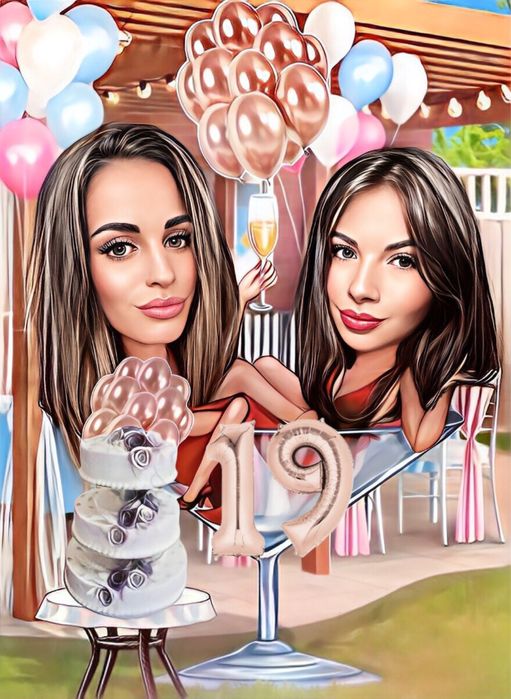 Карикатура с рамка подарък!