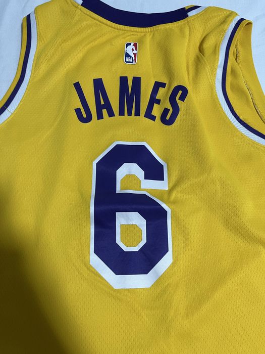 NIKE!! Maieu basket Nike Lakers Lebron James galben