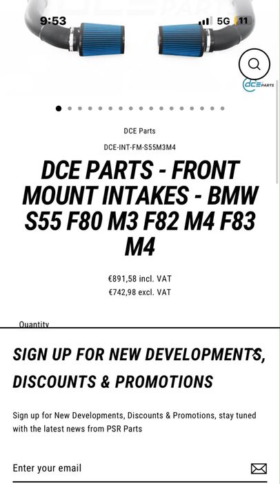 Front Mount Intake ( Спортен Интейк ) F80 F82 F87 comp.