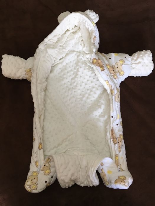 Комбинезон + конверт+ шапочка, зимний комплект