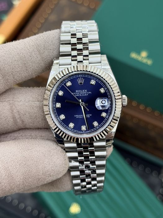 Rolex Date-Just Diamond 41 Blue Dial ETA 3235