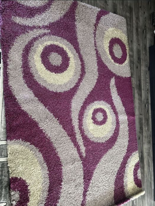 Covor alb-mov 3m x 2 m