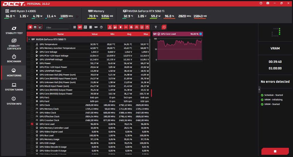 Видео карта Asus Prime RTX 5060ti 16GB GDDR7, Nvidia GeForce