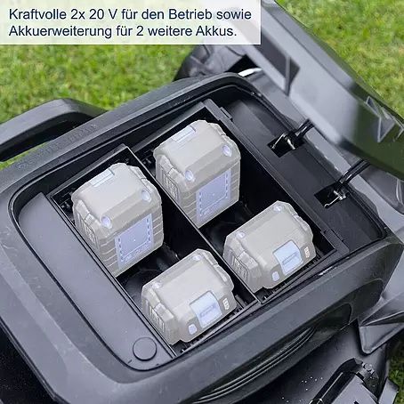 Masina de tuns gazon scheppach pa acumulator 80 v  16 amperi