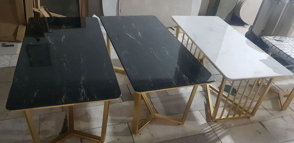 Журнальный стол большой лофт стол для гостинной Белый/Чёрный столик