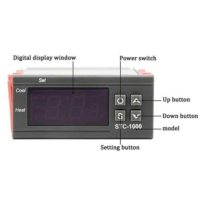 Regulator de temperatura termostat cu senzor NTC STC-1000 230V
