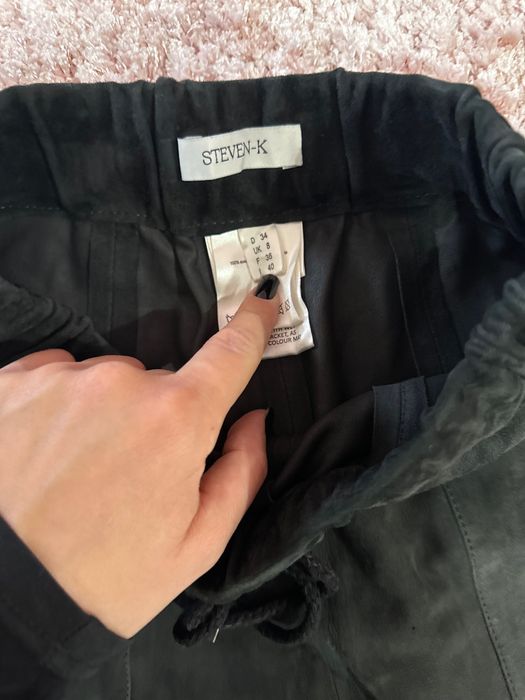 Pantaloni palazo piele caprioara STEVEN K