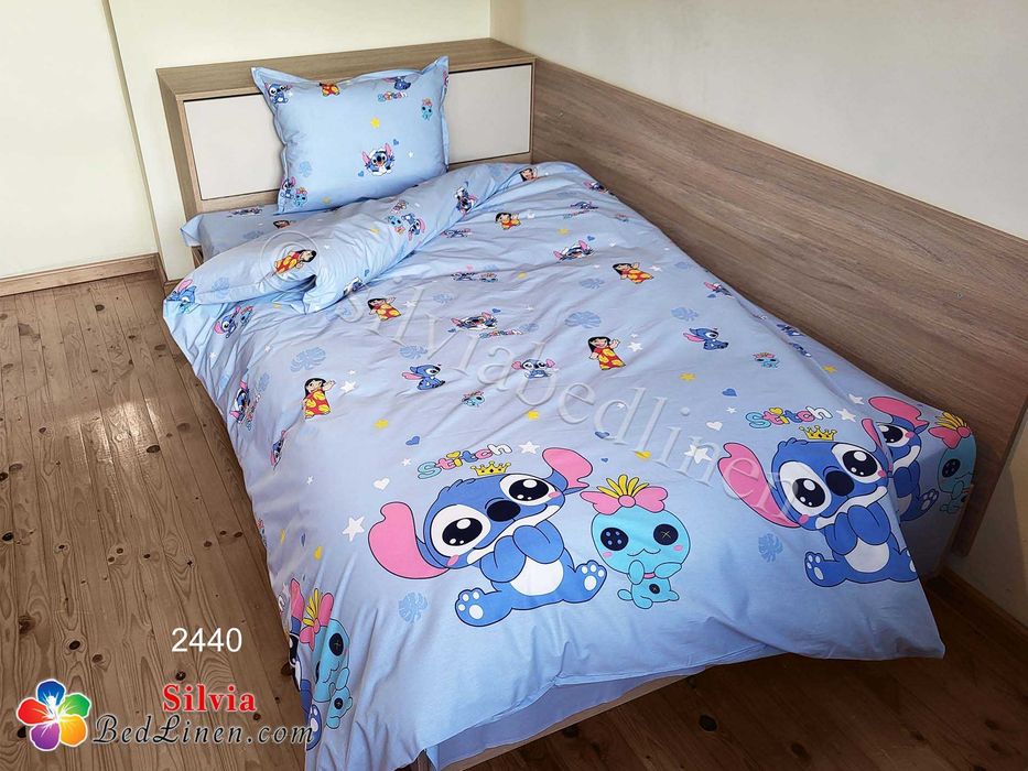 Детско спално бельо ранфорс Лабубу, Лило и Стич, Соник