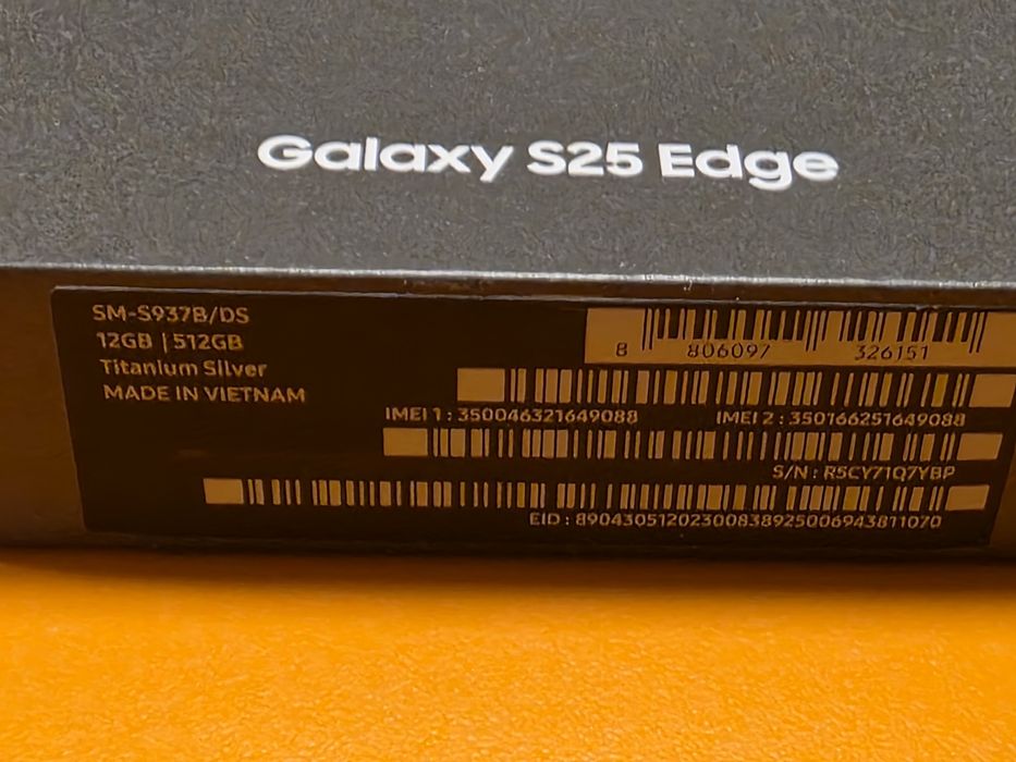 Samsung S25 Edge 512gb 12gb ram Jetblack open box factura garantie