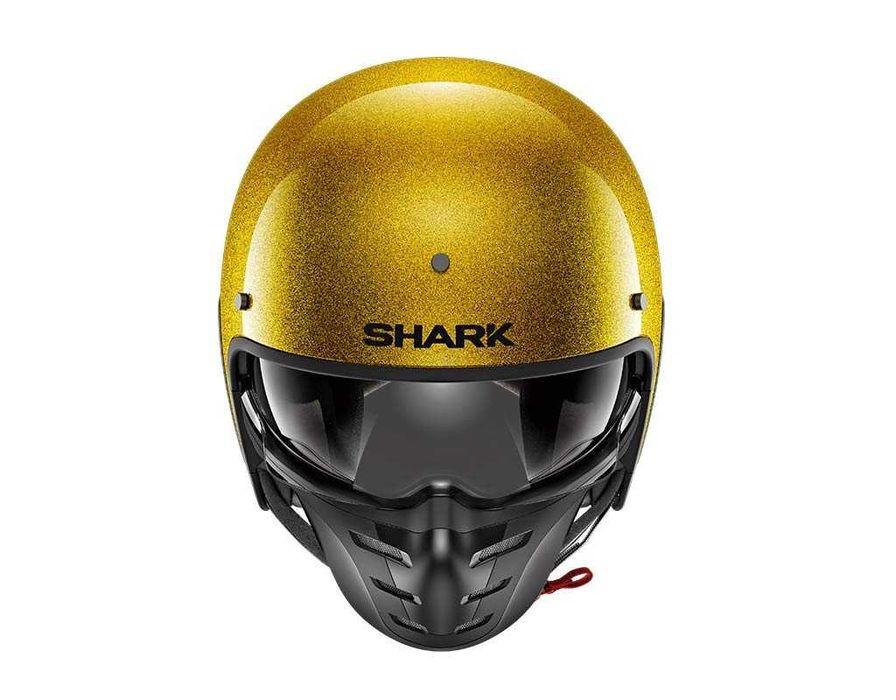 Мото каска SHARK S-DRAK GOLD,размер S 55-56см.,маска,очила,топ цена!!!