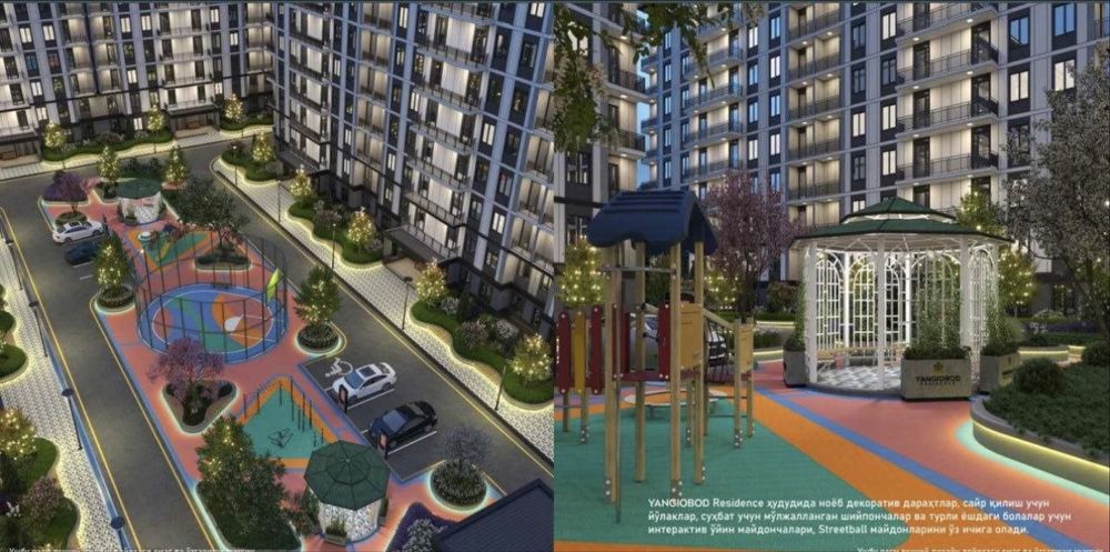 Срочно продается коробка в ЖК комфорт класса рядом Янгиобад - 2,3 этаж