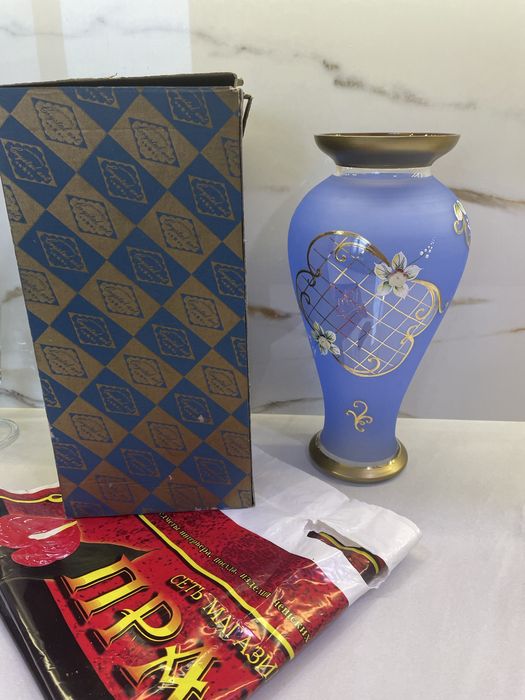 Ваза новая в коробке Чехия crystal art bogemia