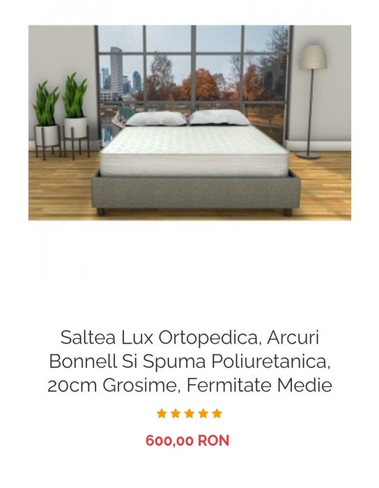 Saltea lux ortopedica 160x200cm