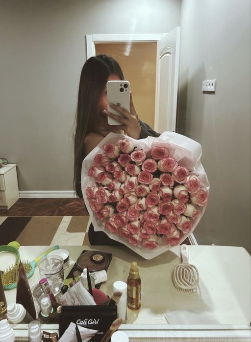 розовые розы 51