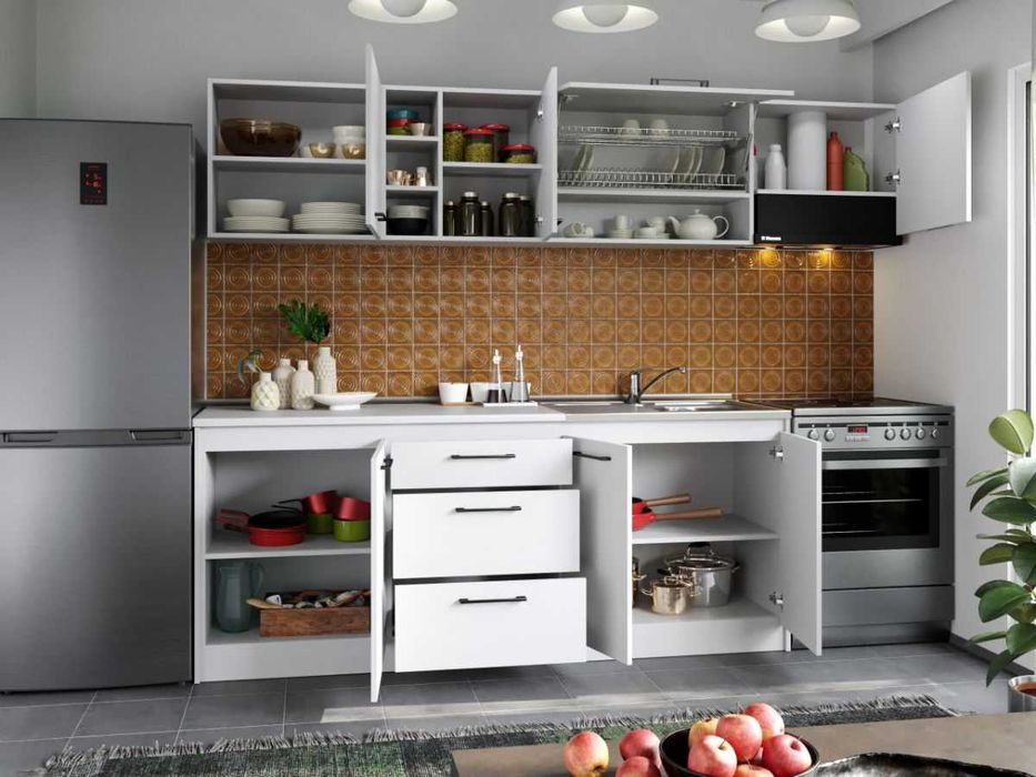 Set Mobila Bucatarie Mina Pure 260 Alb C43