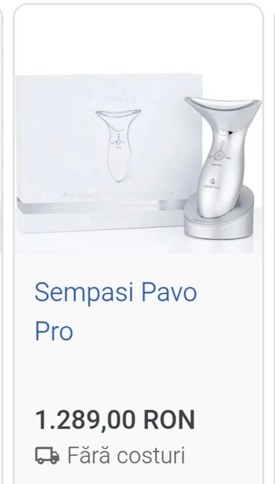 Sempasi Pavo Pro -aparat antiriduri și reducere a gușei