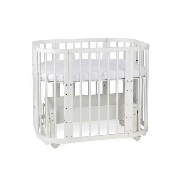 Кошара за Бебе, Детско Легло Смарт 5в1 и Матрак - Цвят Бяла