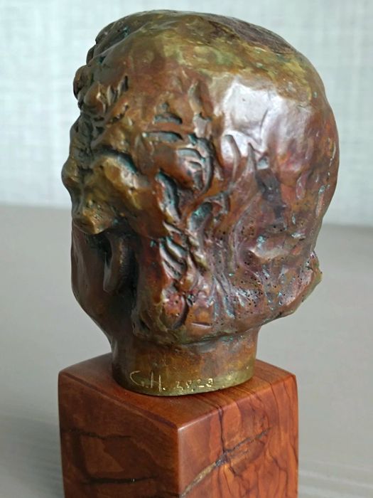 Бронзов бюст на Кърт Вонегът - уникат, пластика, скулптура, статуетка