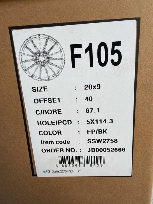 4 бр. чисто нови алуминиеви джанти Monaco 20" 5x114.3  67.1 ,ET40, 9J.