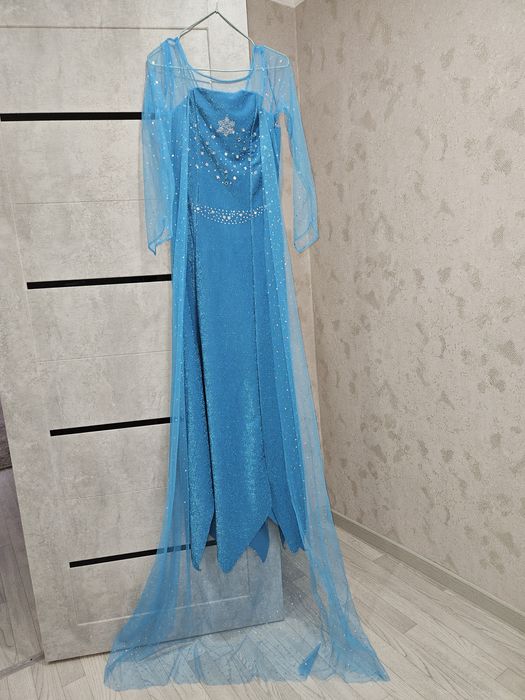 Платье Эльзы карнавальное маскарадное новогоднее