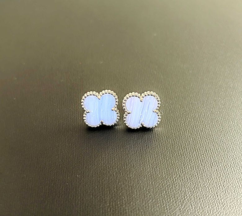 Сребърни дамски обеци Van Cleef & Arpels VCA Vintage Alhambra earrings