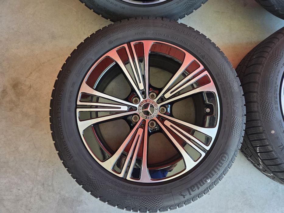 Jante Mercedes Clasa E  W214 cu Anvelope iarna Continental  225/55/18 dot 2025