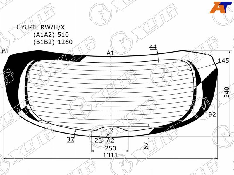 Стекло заднее Hyundai Tucson