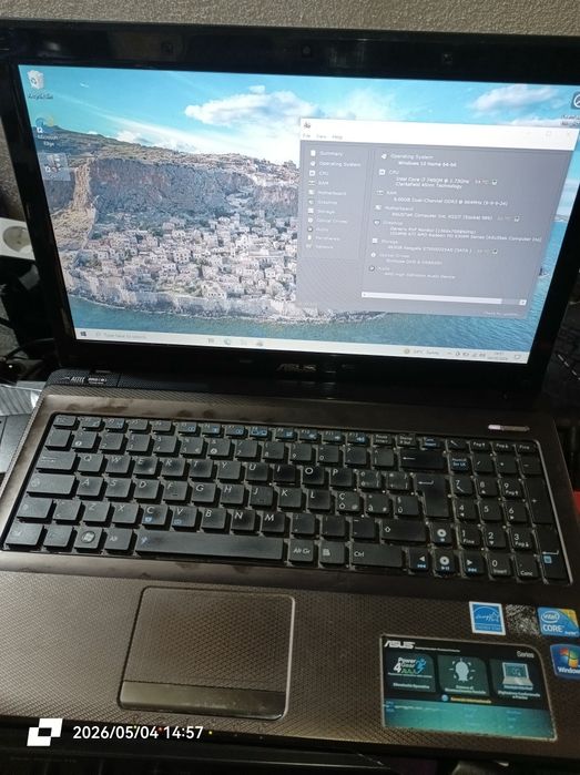 Laptop Asus ,i7 q740, 8gb ram,hard 500gb