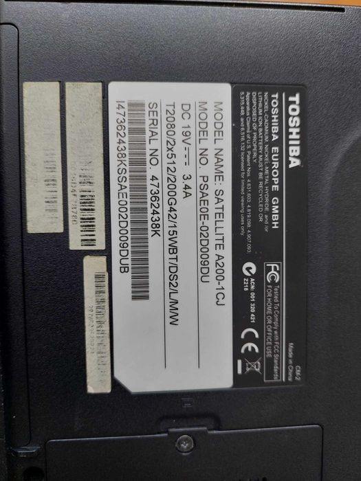 Toshiba Satellite A200-1CJ