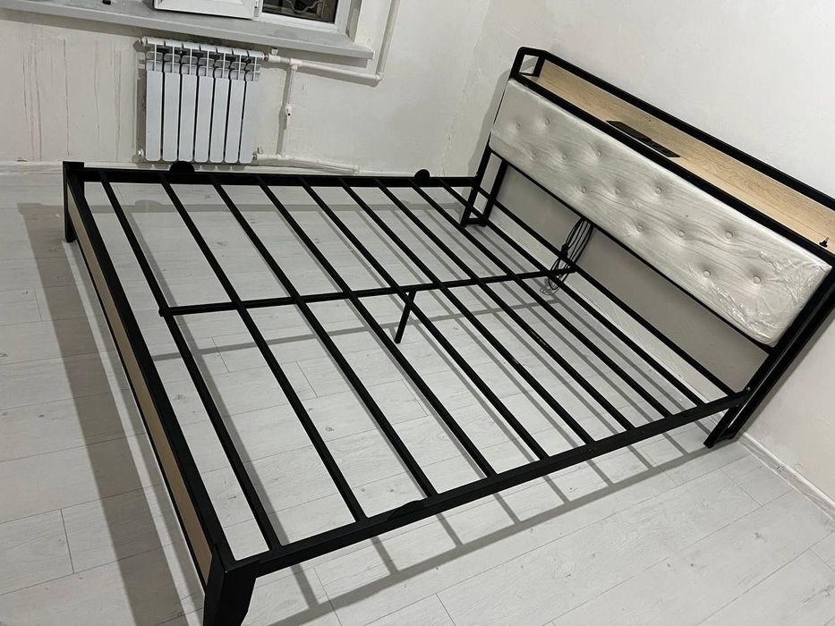 Двуспальная  Кровать Loft krovat темир крават metal kalavat krovat