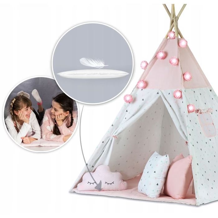 Палатка за игра в стил Монтесори, "Likesmart Fluffy Clouds" за деца