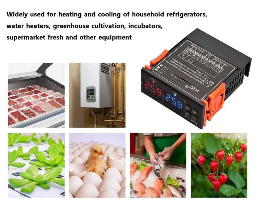 STC-3008-220V Температурен контролер, термостат с 2 сензора 10A 220v