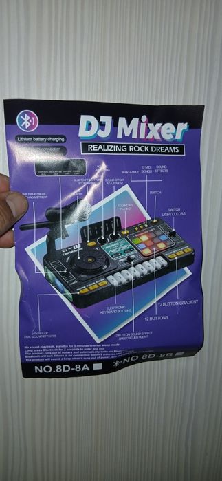 Dj mixer bluetooth,  пульт микшерный