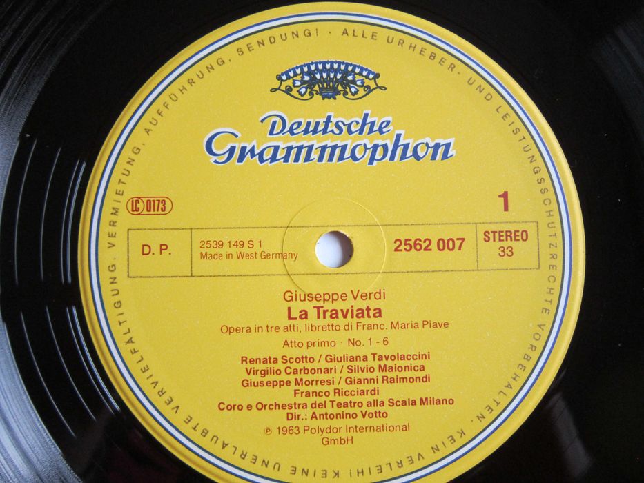 vinil rar La Traviata Verdi, Antonino Votto 200 ani Teatro Alla Scala